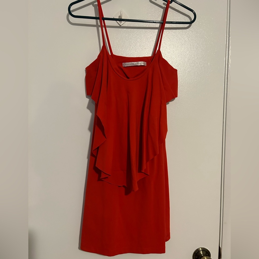 Susana Monaco Red Dress ❤️ beautiful thin strap body con perfect 4 date night!